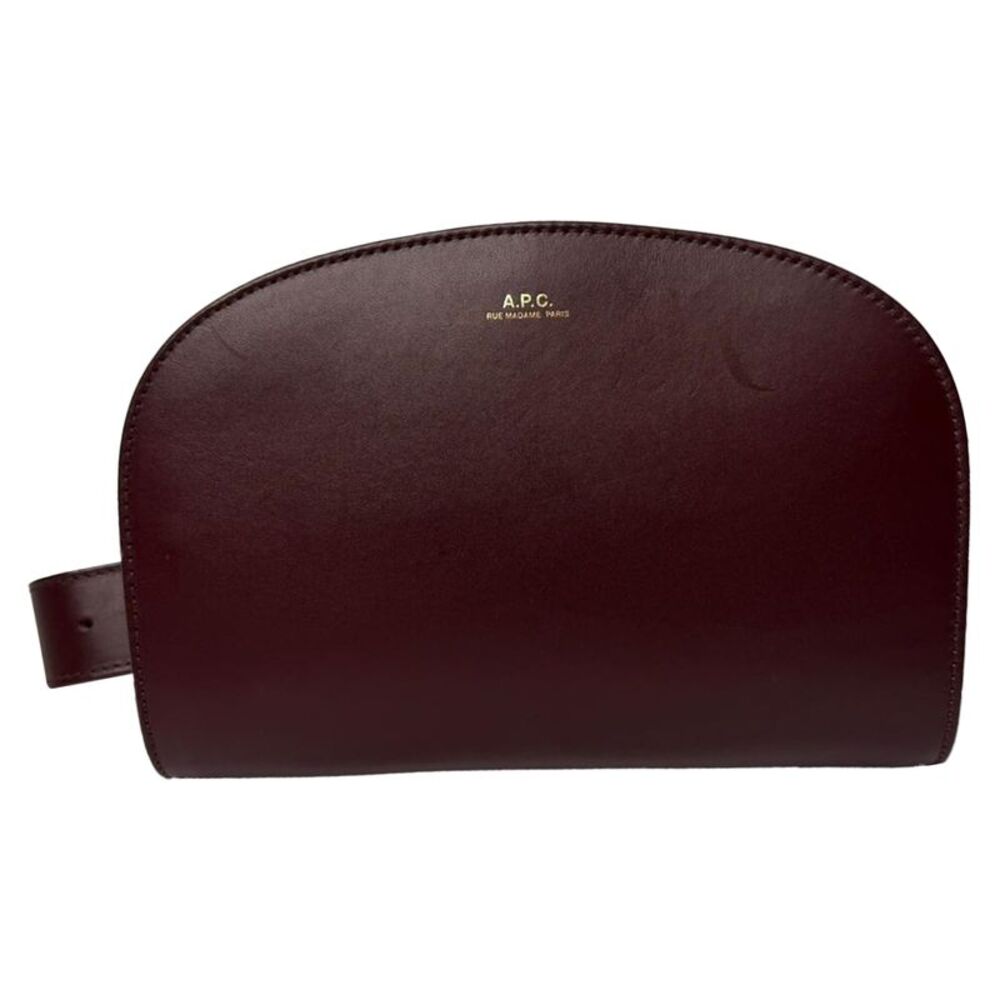A.P.C. Half Moon Belt Bag in Red Leather